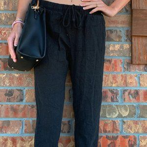 Loose black beach/canvas pants
